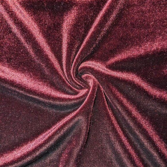 Reitmans| Red Wine Velvet Velour Adjustable Waist Band Maxi Skirt |Size: Medium - Picture 3 of 10